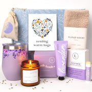 Lavender Spa Gift Basket For Women Relaxation Gifts Self Care Package with